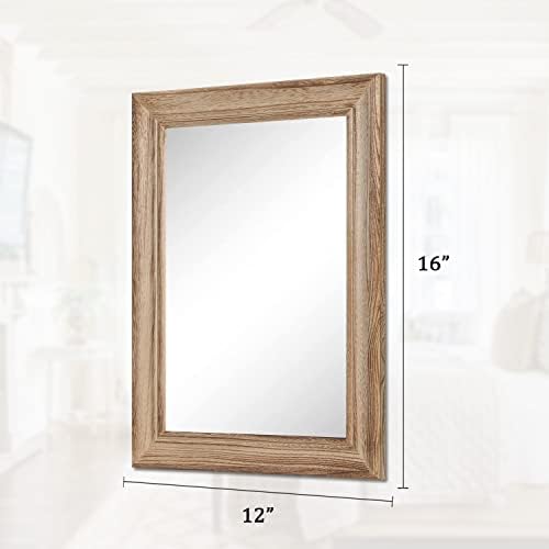 Rustic Mirror with Wood Frame Rectangular Mirrors - Image 6