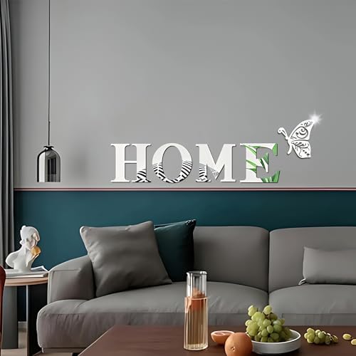 Home Wall Decor Letter Signs Acrylic Mirror Wall Stickers Decorations - Image 6
