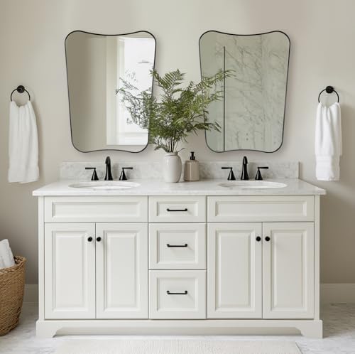ANDY STAR 24"x32" Matte Black Mirror, Bathroom Mirror - Image 3