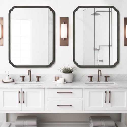 WallBeyond 28" x 40" Rounded Corner Arch Wall Mirror - Image 2
