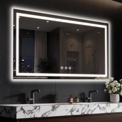 48"x32" LED Bathroom Mirror by Rpoesx