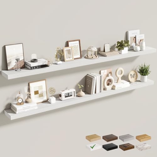 Acovy 72 Inch Floating Shelves for Wall 2 Pack, Wall Mounted Floating Shelf by Acovy