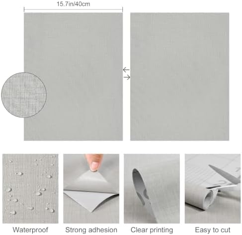 Yun-aeon Beige Grasscloth Peel and Stick Wallpaper Texture Contact Paper - Image 6