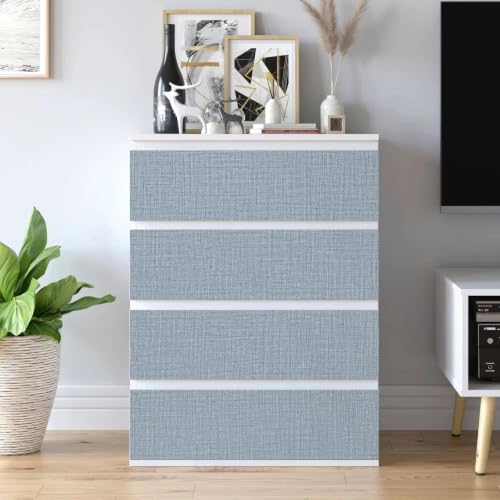 wishFIRE Grasscloth Peel and Stick Wallpaper 15.7"X480.3" Blue Contact Paper - Image 7