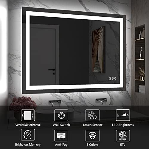 Amorho LED Bathroom Mirror 40"X30" - Image 2