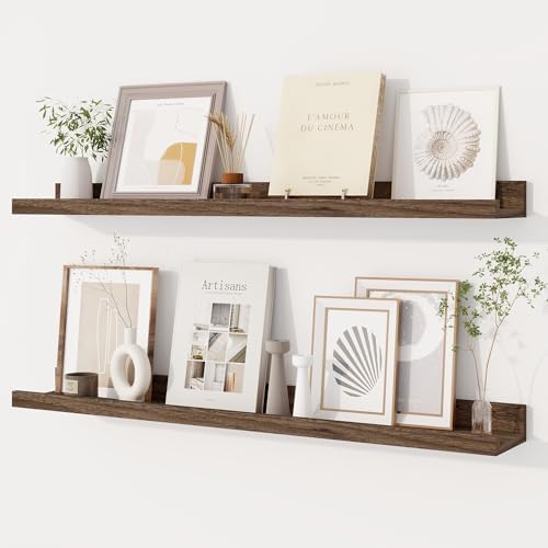 Dreamland Picture Ledge Shelf for Wall, Floating Shelves Set of 2, 32 Inch Long by Dreamland