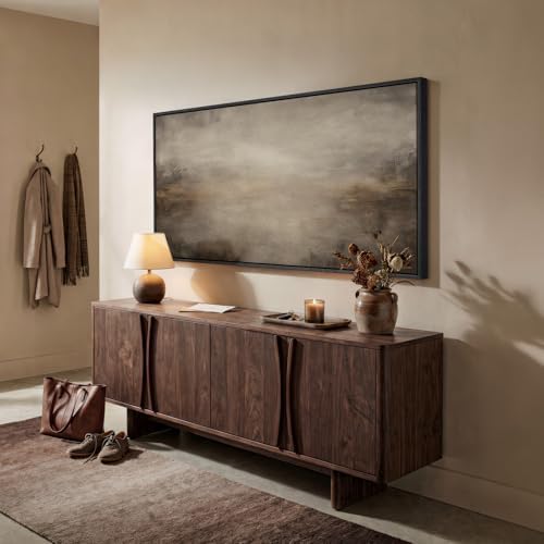 Large Framed Brown Abstract Wall Art - Image 2