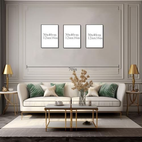 Bwodke Bee and Butterfly Floral Canvas Wall Art Set of 3, 12x16 inch - Image 7