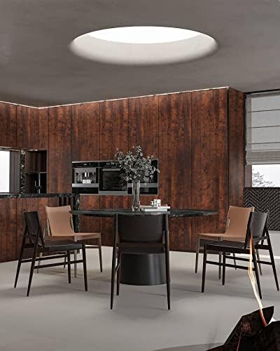 Dimoon 78.7"x17.7" Wood Stick and Peel Wallpaper Red Brown Wood Paper Red Dark - Image 3