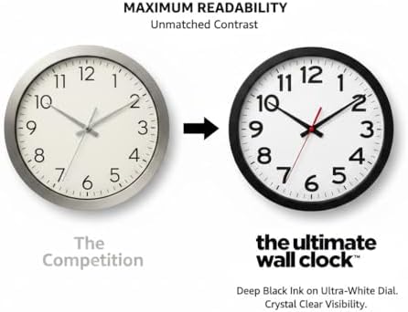 Ultimate Wall Clock 14" Quartz Wall Clock, Easy-to-Read Display - Image 4