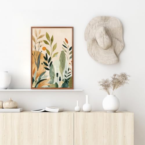 CHDITB Boho Botanical Framed Wall Art Set, Minimalist Nature Plant Decor - Image 4