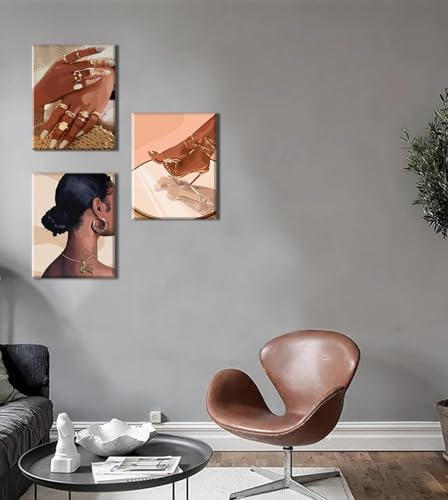 Julaydi Black Girl Wall Art Abstract African American Decor Posters Fashion - Image 4