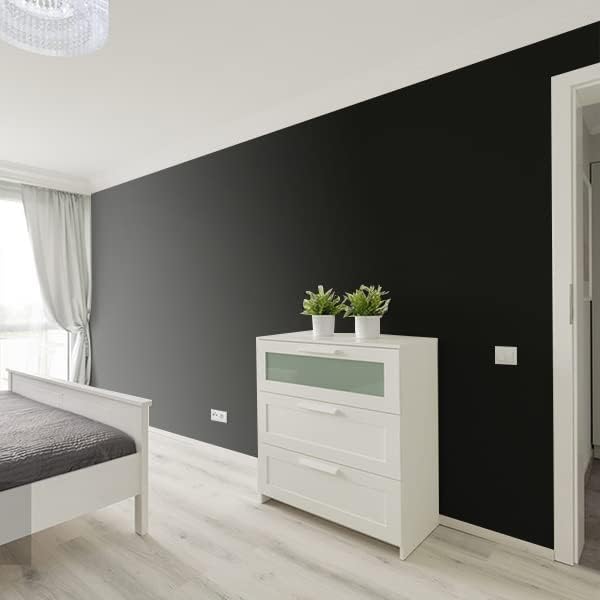 Yancorp 24"x394"/32.8'ft Matte Black Peel and Stick Wallpaper Removable Contact - Image 4