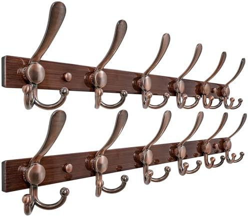 Dseap Coat Rack Wall Mount 24 Inch, Heavy Duty 12-Gauge Base vs Flimsy 1mm by Dseap