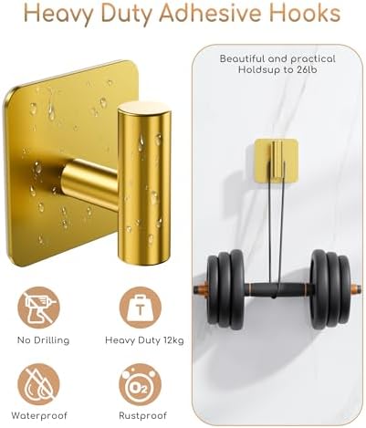 Aikzik 4 Pack Large Heavy Duty Wall Hooks - 26lb Max - Image 6