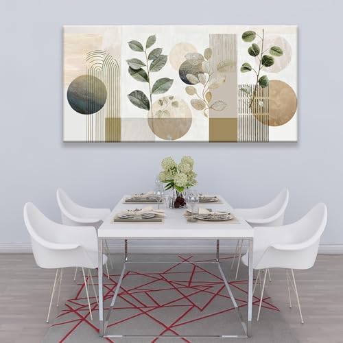 Large Boho Green Wall Art For Living Room Prints 35x70 In Green Botanical Boho - Image 2