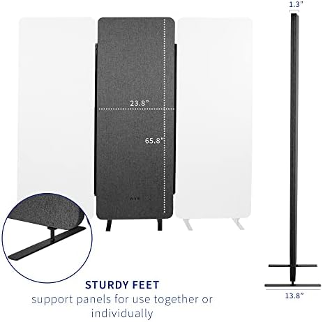 VIVO Dark Gray Freestanding 24 x 66 inch Privacy Panel, PP-1-T024D - Image 2