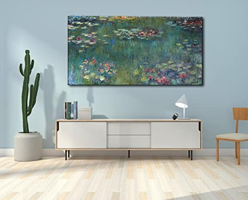 Large Water Lilies by Claude Monet Canvas Wall Art Famous Painting - Image 7