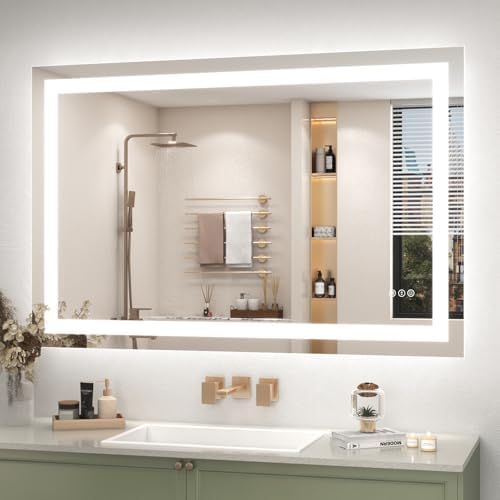 44x30 LED Lighted Bathroom Mirror by ODDSANMirrors