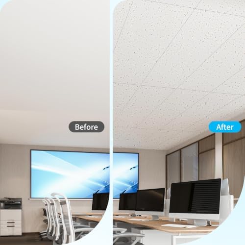Art3d 2x4 Ft Printed Stucco Decorative Drop Ceiling Tiles - Image 6