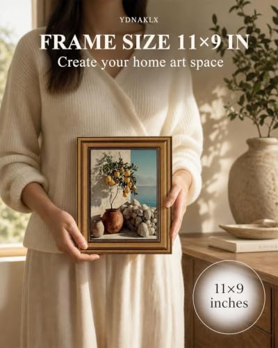 Gold Framed Wall Art, Vintage Mediterranean Lemon Tree Canvas Prints, Coastal - Image 2
