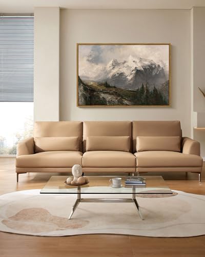 VIYYIEA Vintage Nature Large Framed Wall Art, The Alpine Pastures Paintings Art - Image 3