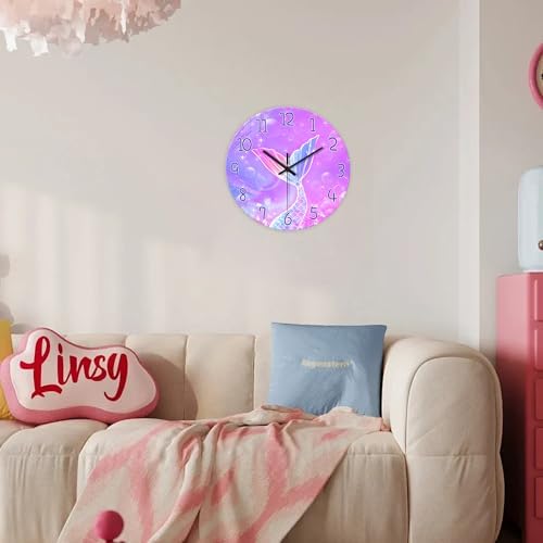 Mermaid Wall Clocks Battery Operated 12 Inch - Image 2