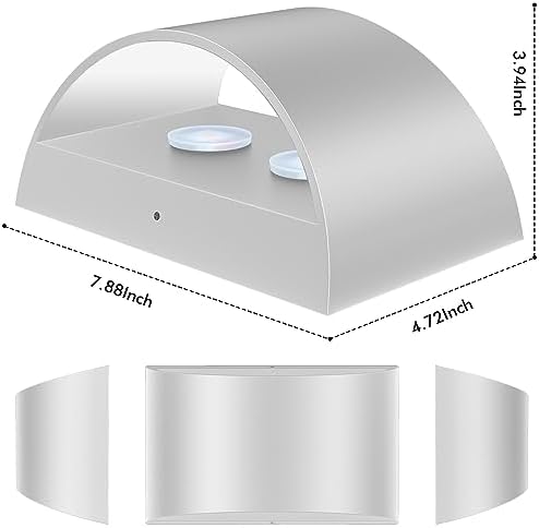 Wall Sconces Set of Two | Modern LED Indoor Wall Lights, Up and Down Wall Mount - Image 3