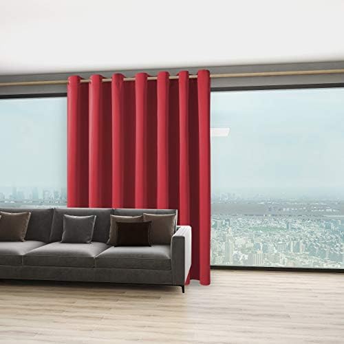 BONZER Wide Room Divider Black Blackout Curtains Total Privacy - Image 5