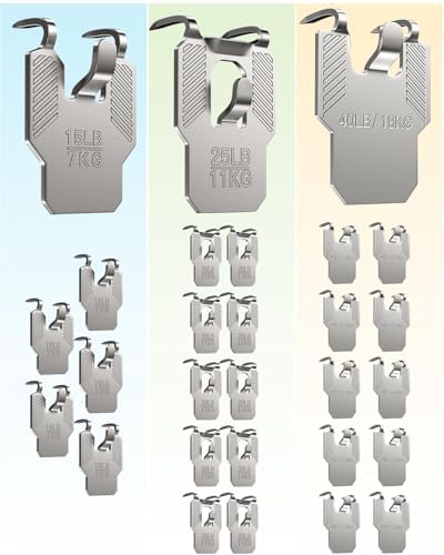 25PC 15 25 40 lb Drywall Picture Hangers Claw Heavy Duty Damage Free - Image 2