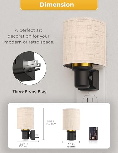 L LOHAS LED Amber Night Lights Plug into Wall, Plug in Night Light Dimmable - Image 6