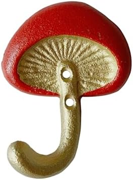 Rustic Mushroom-Shaped Decorative Wall Hook Rack Hangers by Zorues