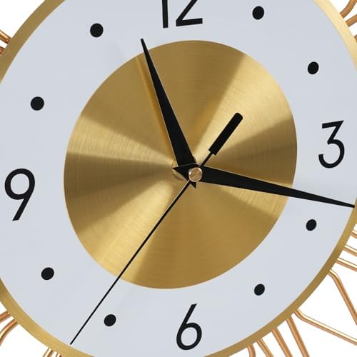 Large Wall Clock 20'' Modern Big Wall Clock Starburst Mid-Century Decor - Image 6