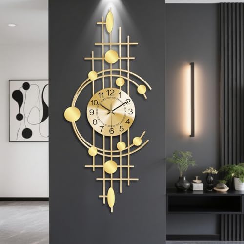 Wall Clock for Living Room, Silent Quality Quartz Battery Operated, Bedroom by DankeitProduct