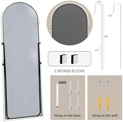 50"x 17" Full Length Door Mirror - Image 5
