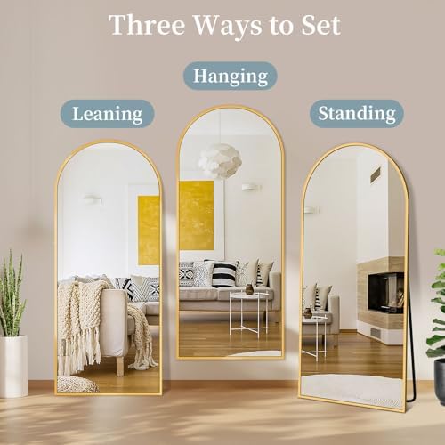 58"x19" Arched Full Length Mirror - Image 6