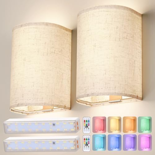OCATO Battery Operated Wall Sconce Wireless Wall Sconces Set of Two by OCATO