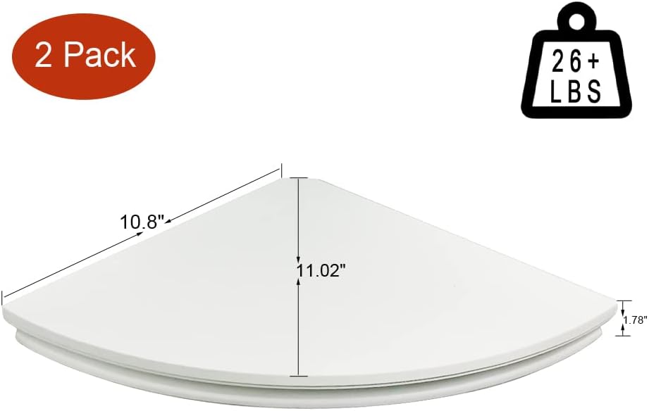 Floating Corner Wall Shelves Radial Wood Mounted Display Shelf - Image 3