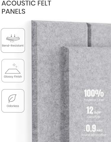 Fluxynara Felt Bulletin Board & Cork Board Alternative, Soft Gray - Image 4