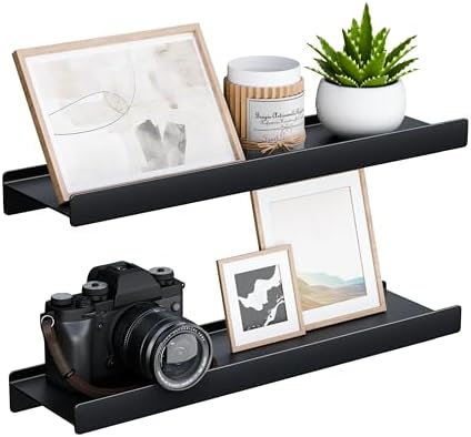 Small Shelves for Wall, Metal Floating Shelves Wall Mounted by Dancrul