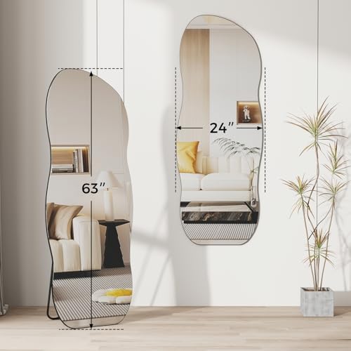 QDSSDECO Full Length Mirror Irregular Wavy Mirror - Image 3