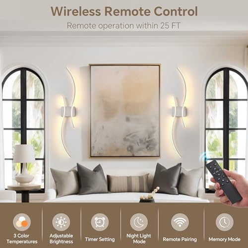 Wireless Wall Sconces Set of Two - Image 5