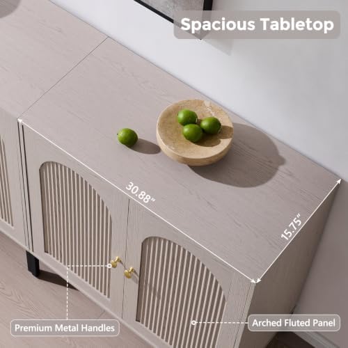 IFGET 34"Tall Modern Arch Sideboard Buffet Cabinet - Image 5