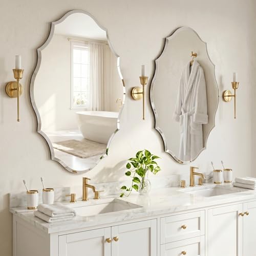 24" x 36" Large Scalloped Frameless Mirror - Image 7