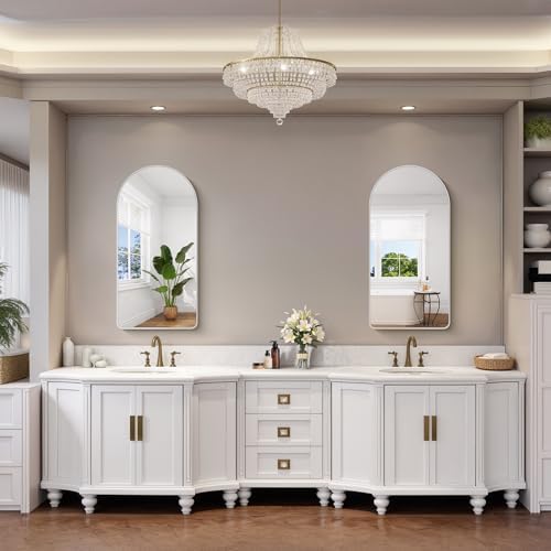 FORBATH Arched Bathroom Mirror 20x40 Inch, Hanging or Leaning Against Wall - Image 3