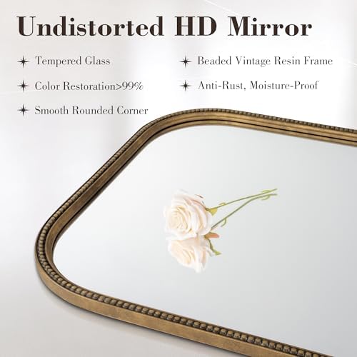 Axeman 22x30 Rounded Rectangular Wall Mirror, Decorative Bathroom Mirror - Image 3