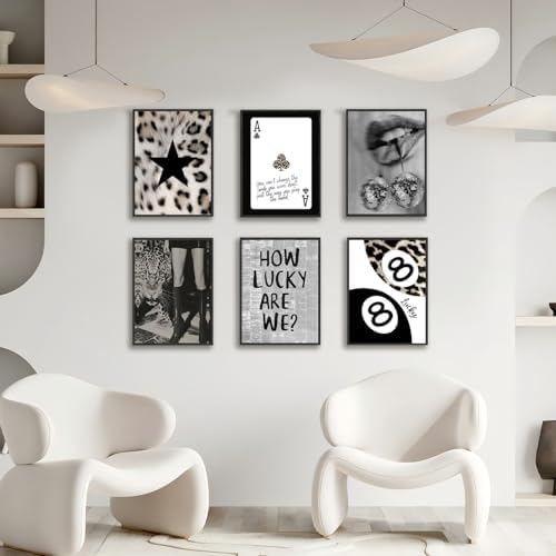XBQZFLHT Trendy Leopard Posters Black And White Leopard Wall Art Y2k Prints - Image 4