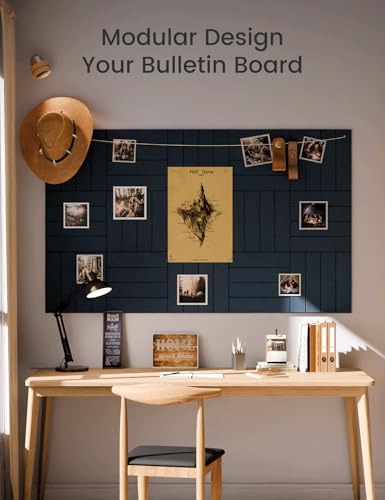 Fluxynara Felt Bulletin Board & Cork Board Alternative, Persian Blue - Image 5