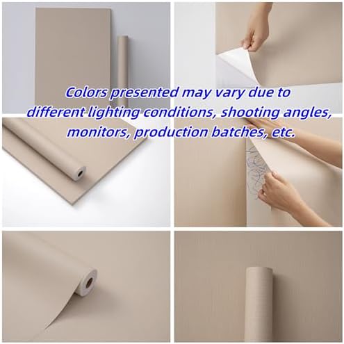 Haimin Fabric Wallpaper 24" x 393" Peel and Stick Textured Contact Paper - Image 3