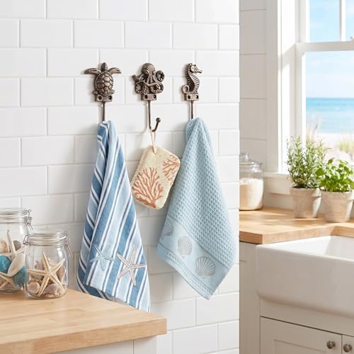Hicarer 3 Pcs Nautical Wall Hooks Cast Iron Hangers - Image 3